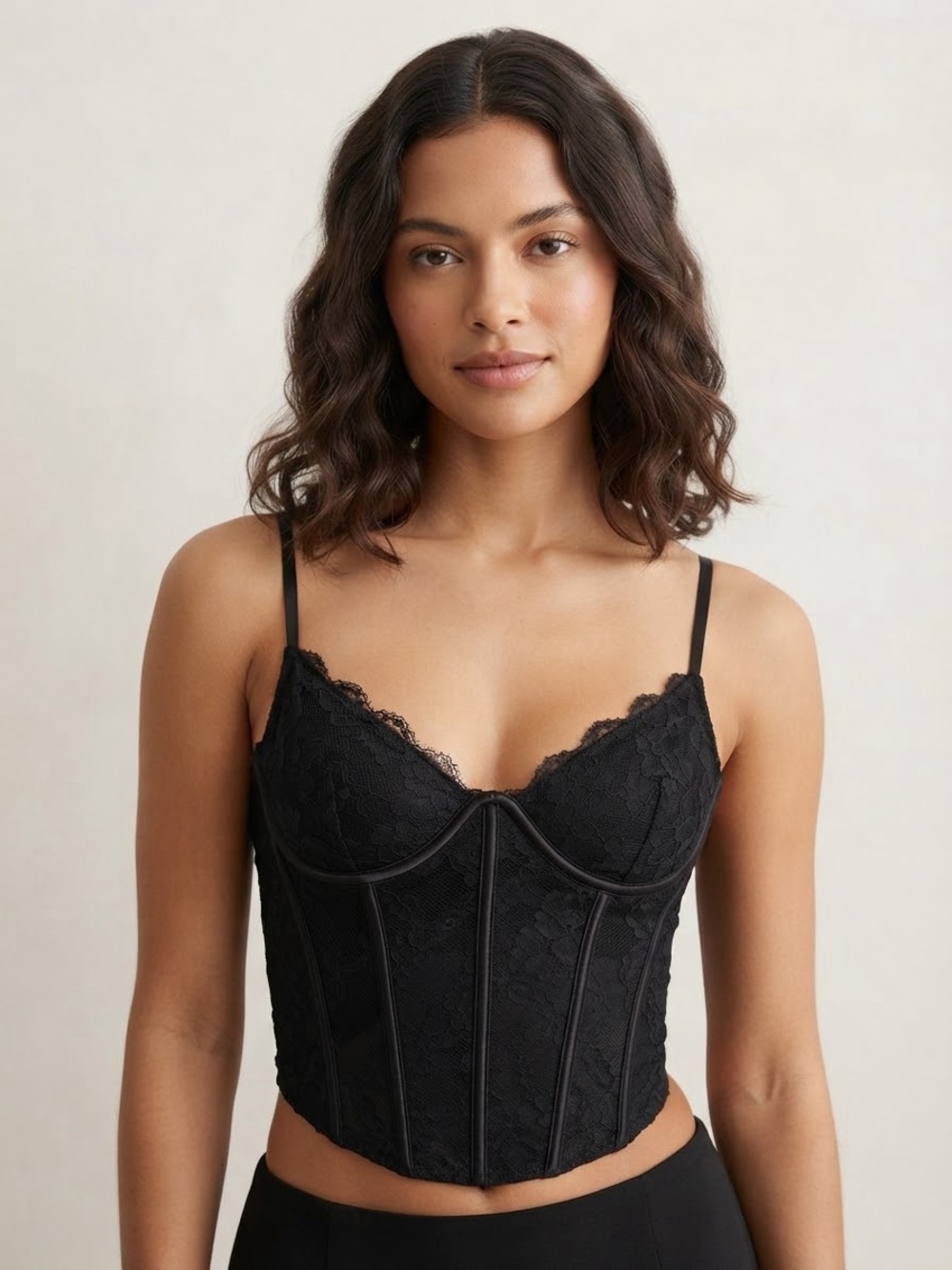 Garage Sz M Black Sexy Bustier Lace Going Out Top